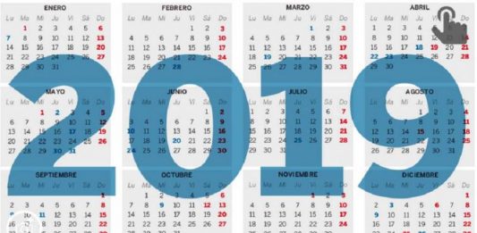 Calendario laboral 2019