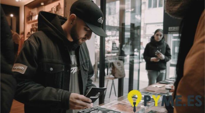 entrega de folletos en el punto de venta