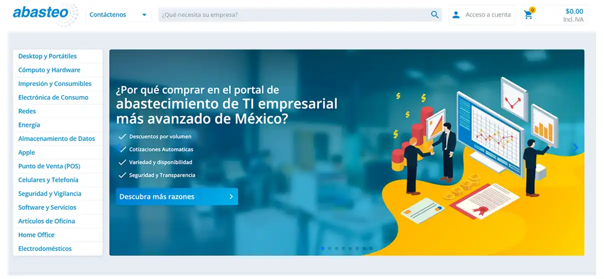 Abasteo plataforma de abastecimiento tecnológico