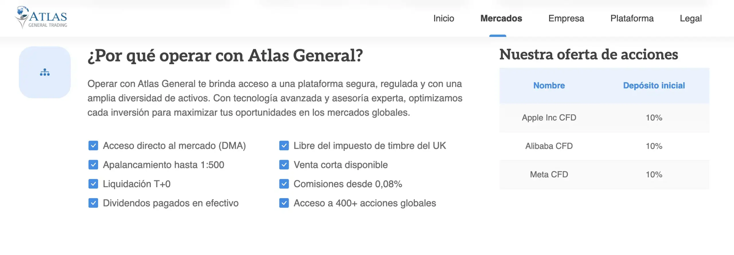 Cuáles son las ventajas de Atlas General Trading