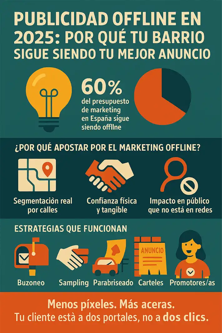 cómo hacer publicidad offline para negocios pequeños infografía