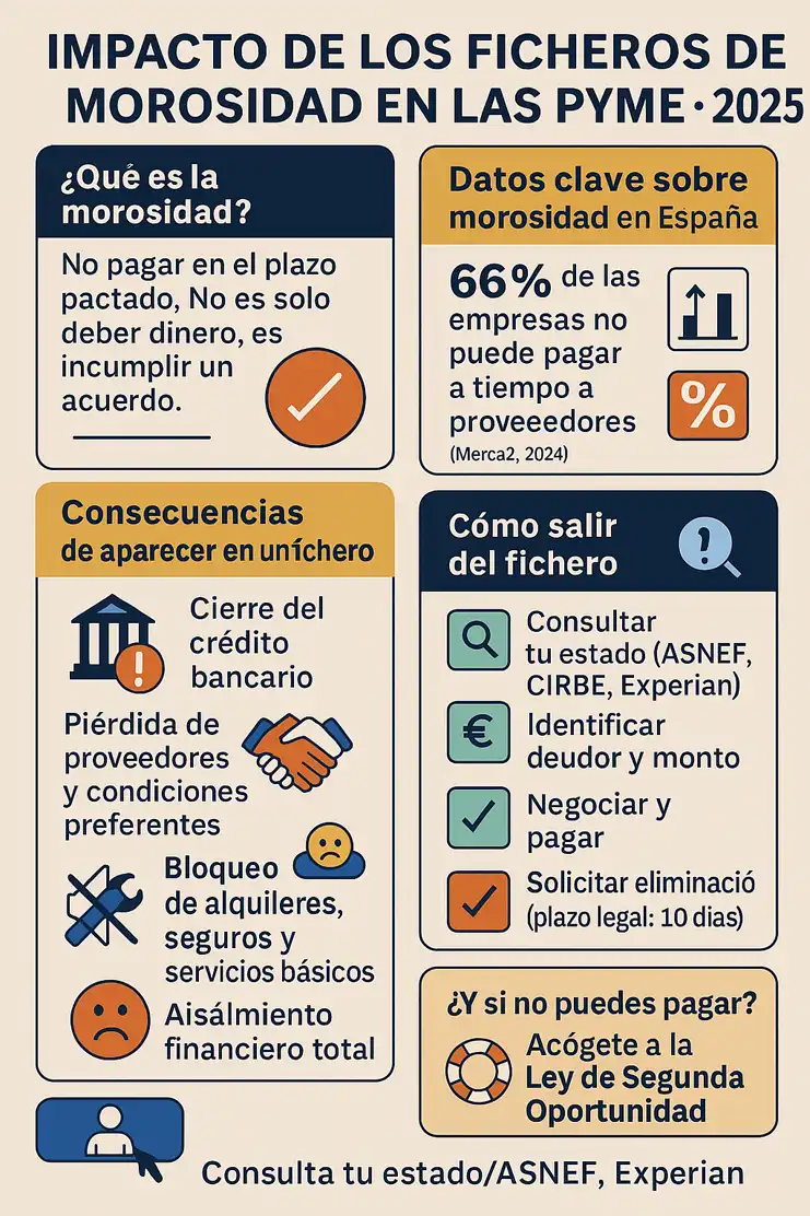 infografía del impacto de la morosidad en las pymes 2