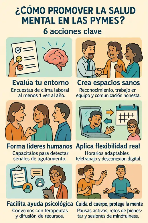 Cómo promover la salud mental en las pymes infografía 2