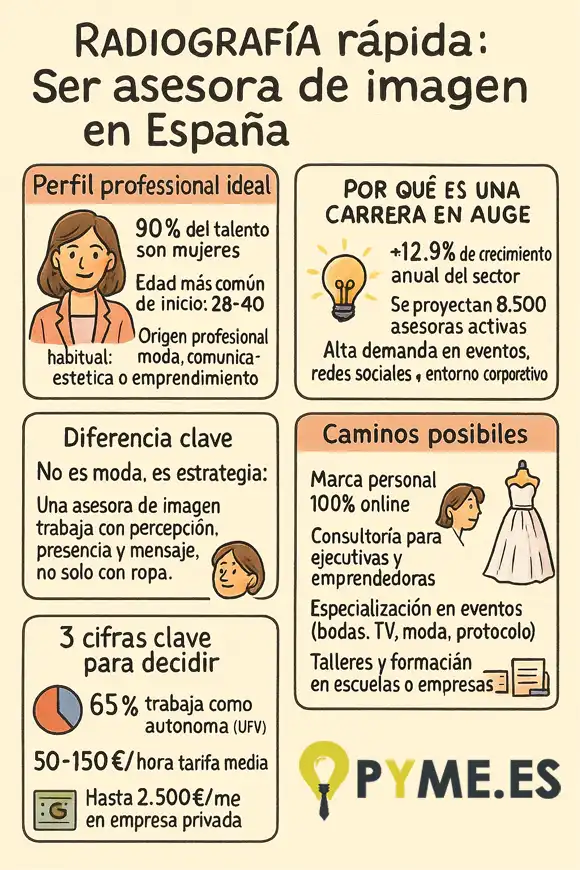 Qué se necesita para ser asesora de imagen infografía