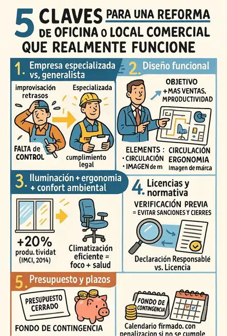 Claves para la reforma de locales comerciales y oficinas infografía 2