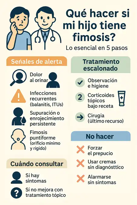 Qué hacer si mi hijo tiene fimosis infografía
