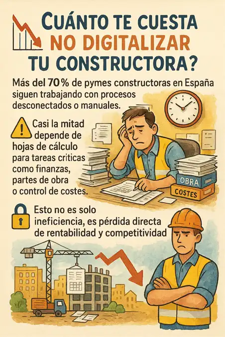 cuánto te cuesta no digitalizar tu construtora infografía