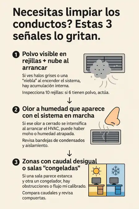 necesitas limpiar los conductos señales que lo gritan inforagría