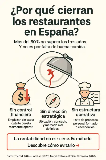por qué cierran los restaurantes en españa infografía