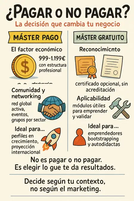 pagar o no pagar por un MBA infografía