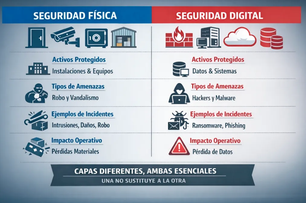 Seguridad física vs seguridad digital