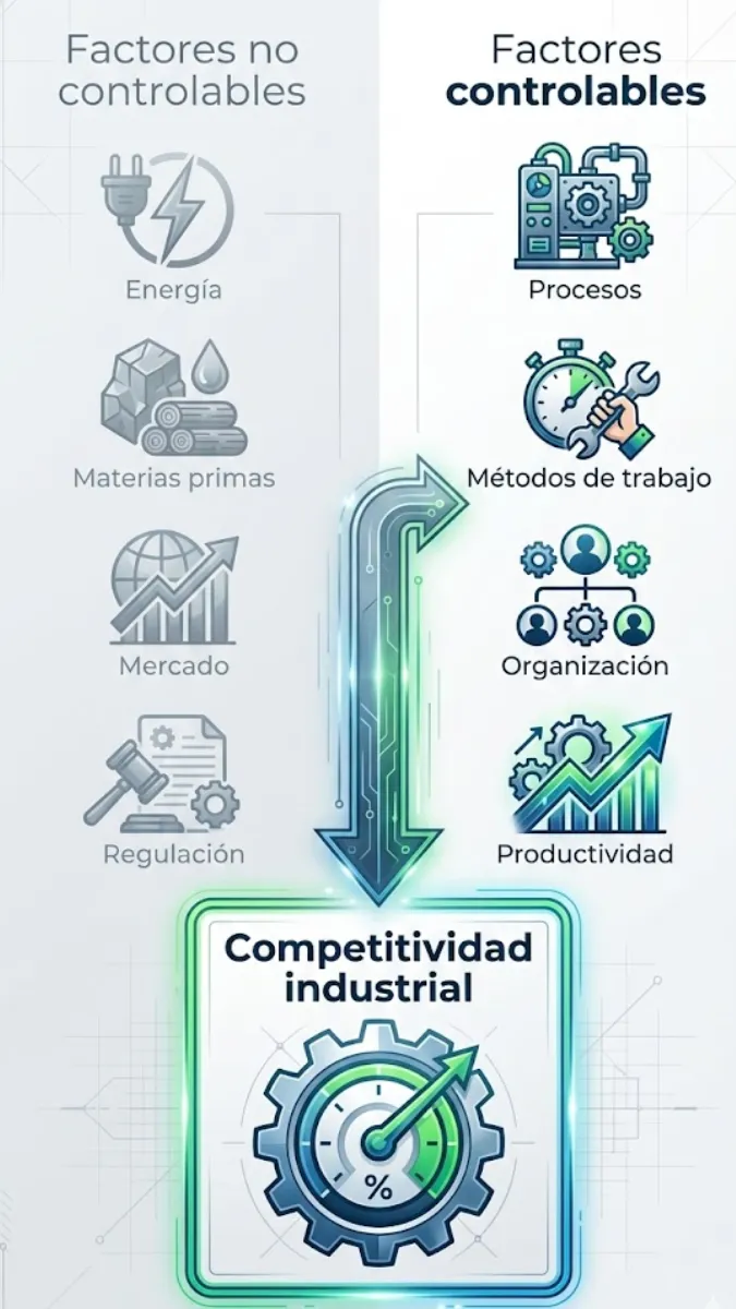 Dónde se gana la competitividad industrial infografía