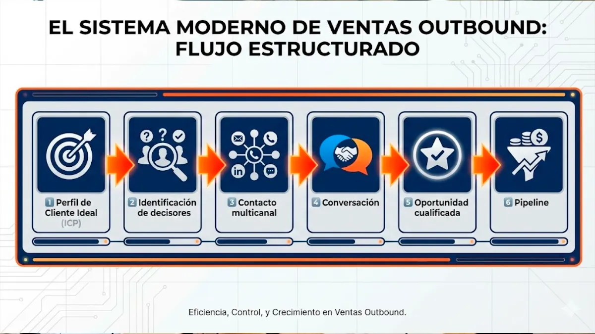 Sistema outbound moderno infografía