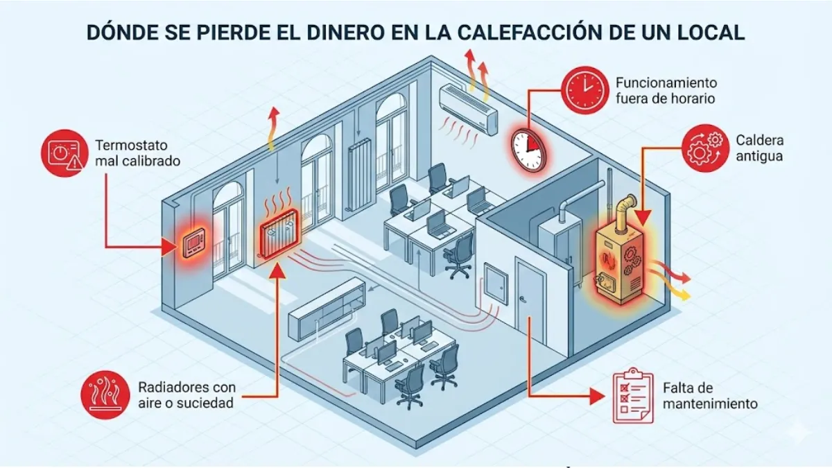 dónde se pierde el dinero en la calefacción