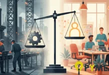 Contraste entre la gestión clásica y las relaciones humanas: organizaciones que equilibran estructura y gente.