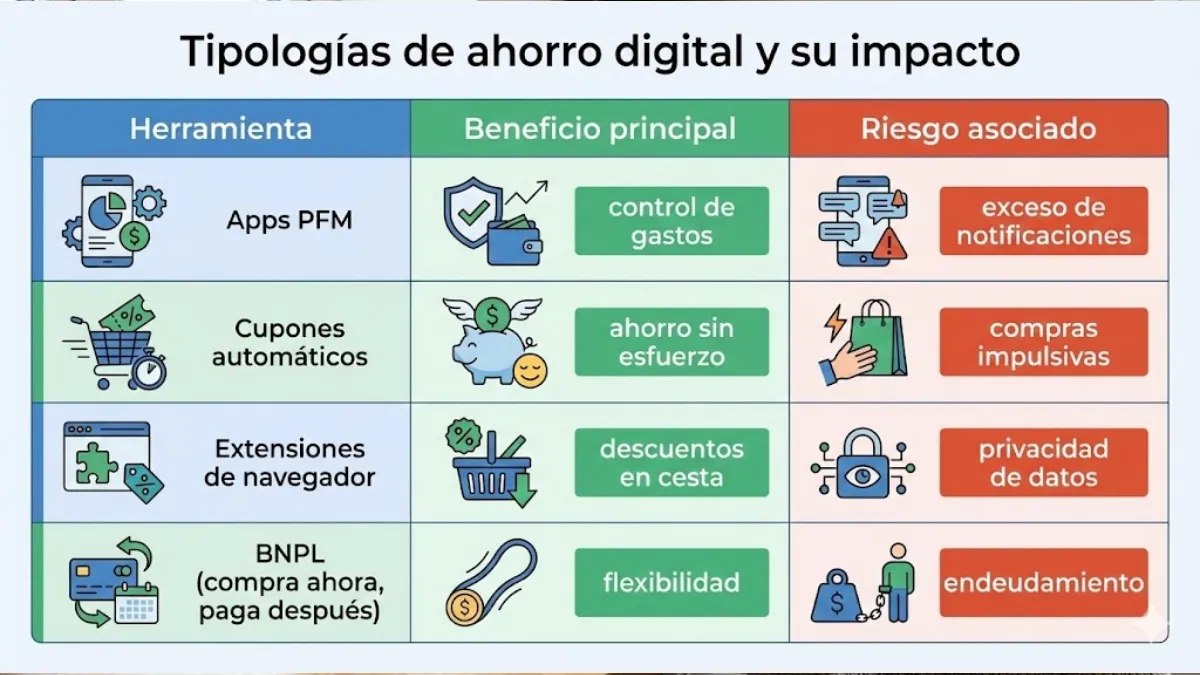 tipologías de ahorro digital y su impacto