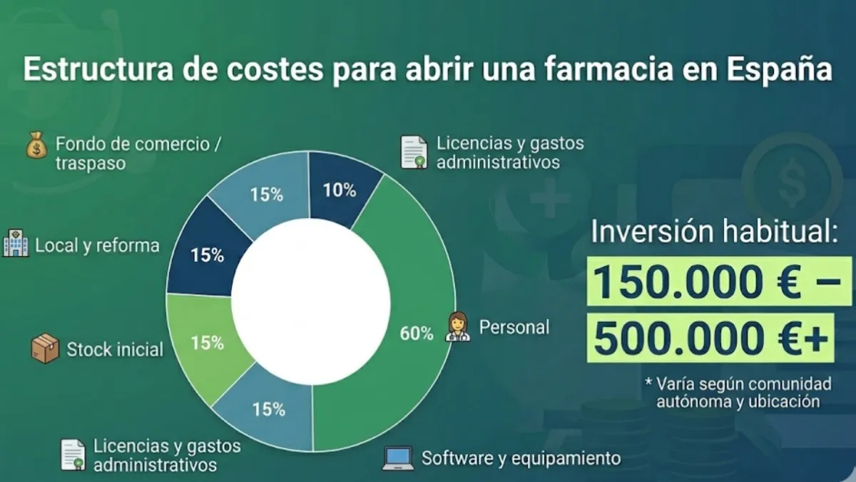 Cuánto cuesta abrir una farmacia en España