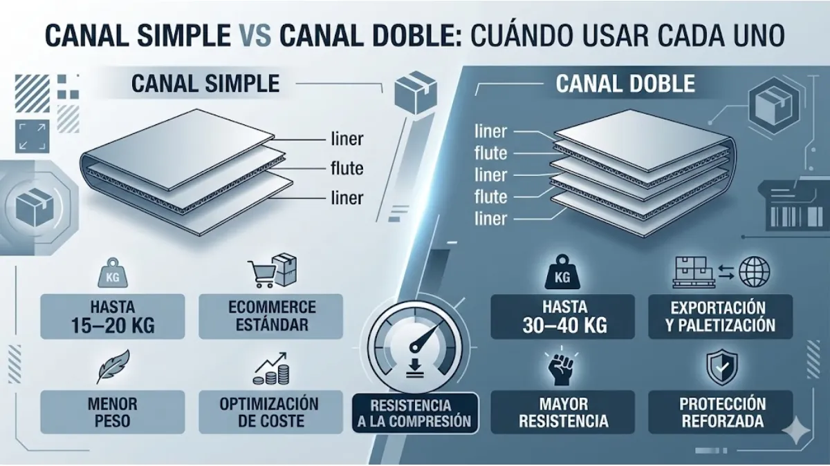 Infografía 2 — Canal simple vs canal doble