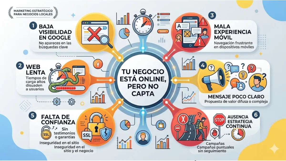 Por qué muchos negocios locales no consiguen clientes online
