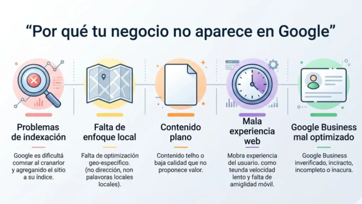 Por qué tu negocio no aparece en Google