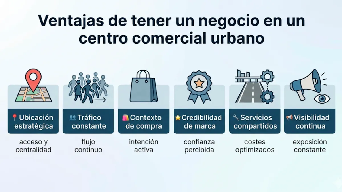 centros comerciales urbanos ventajas