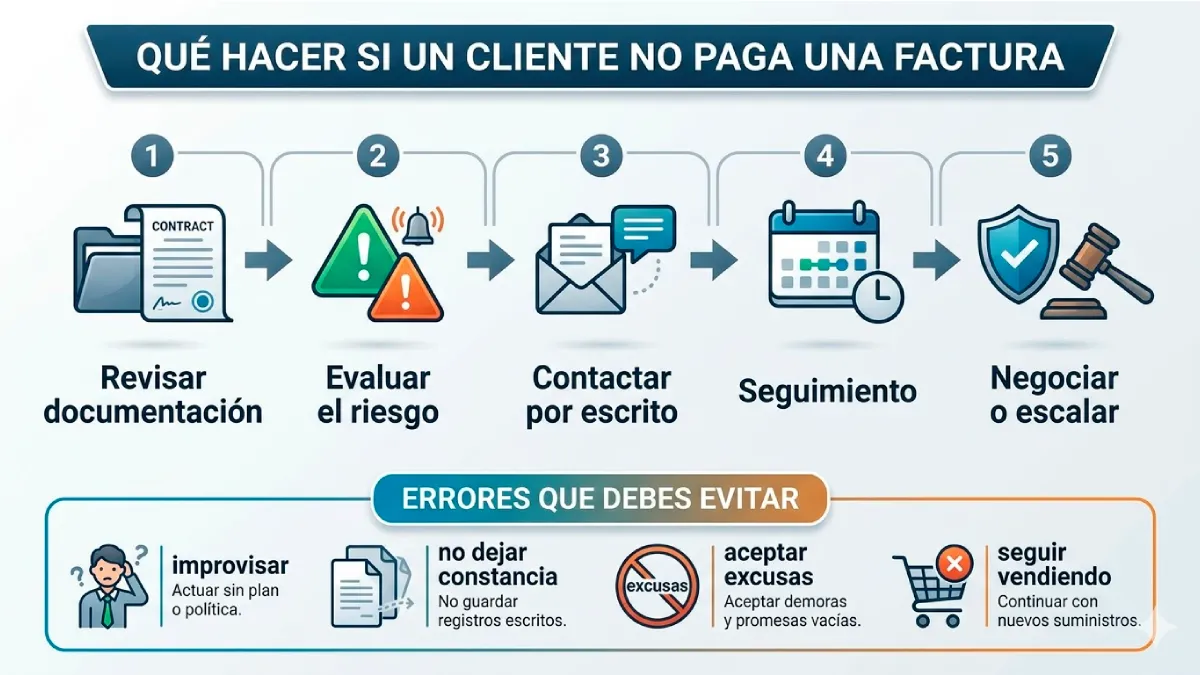 cómo actuar ante un cliente moroso