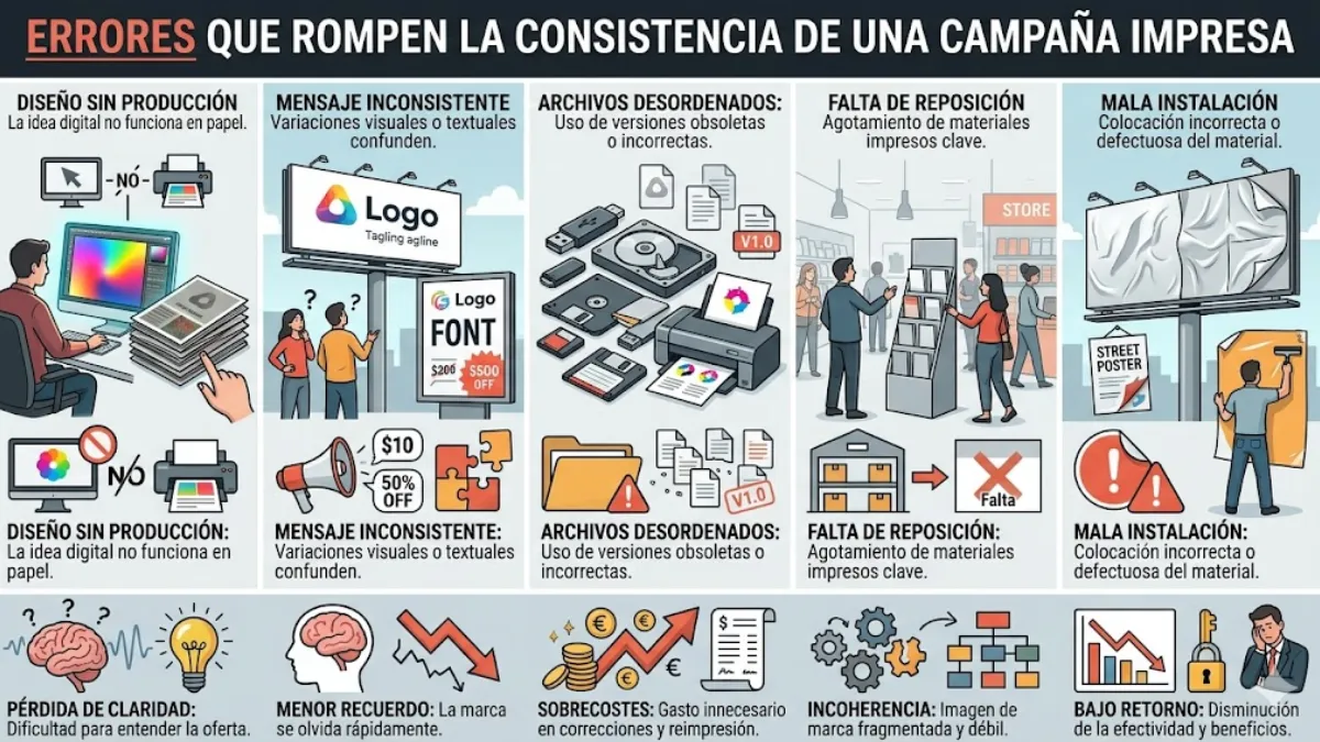 errores más habituales en una campaña impresa