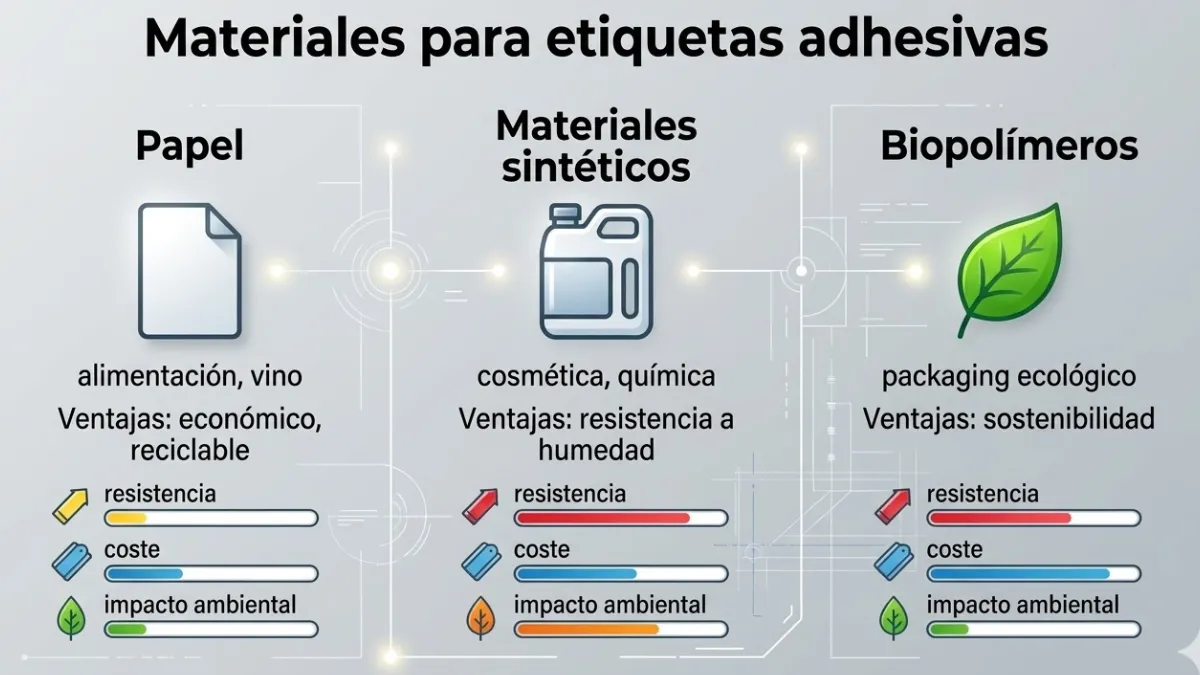 mejores materiales para etiquetas adhesivas
