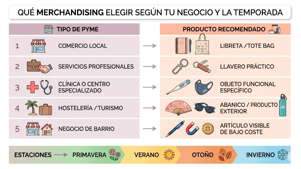 merchandising personalizado según el tipo de pyme