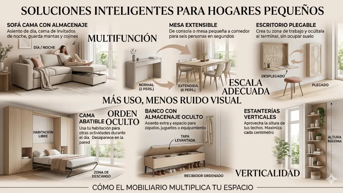 mobiliario inteligente para metros limitados