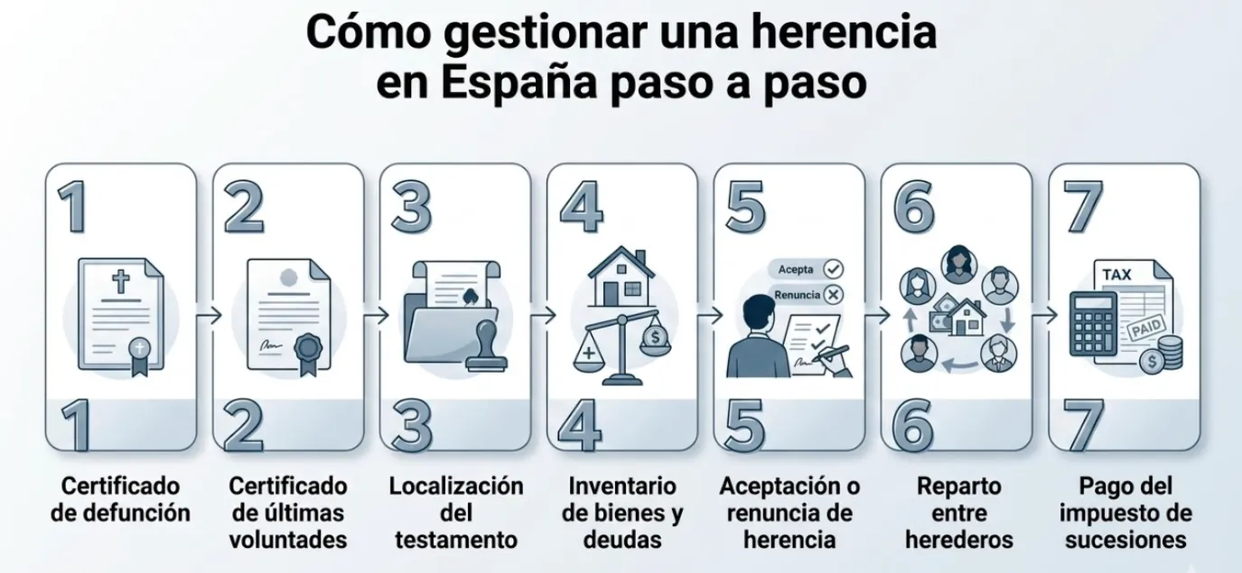 trámites para iniciar una herencia