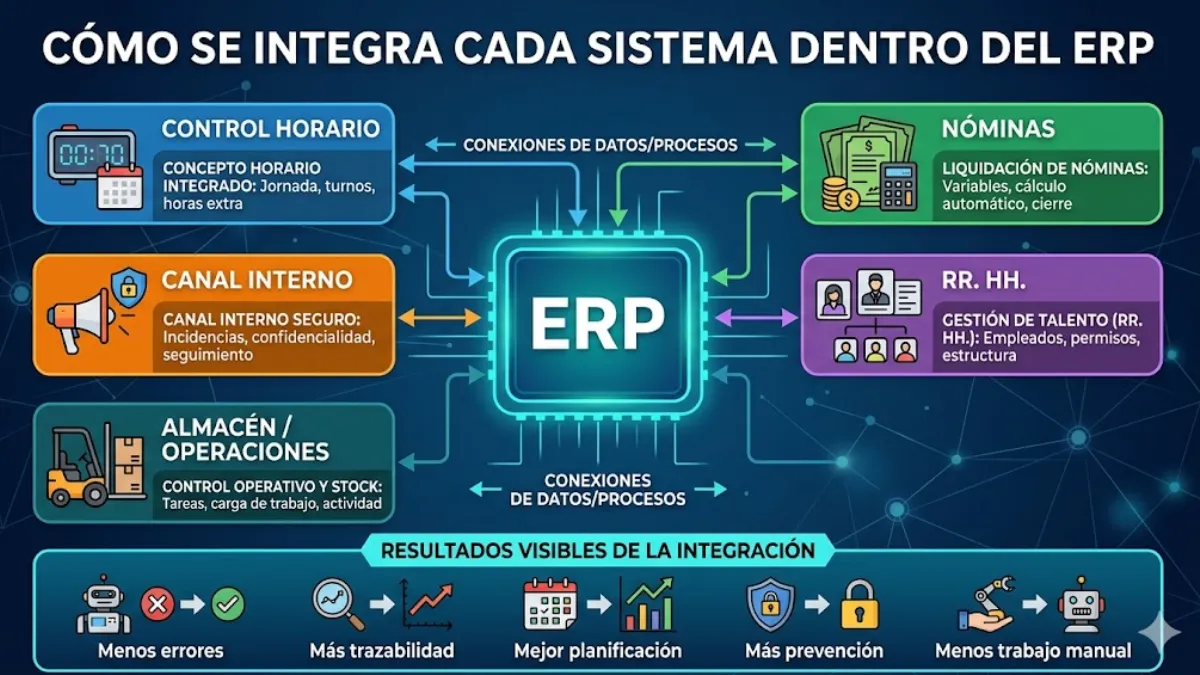 integrar sistemas dentro se un ERP