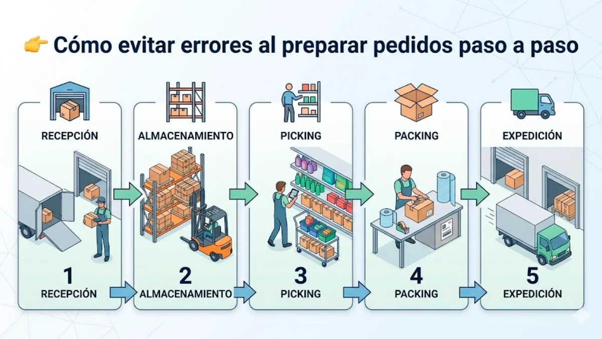 cómo evitar errores al preparar pedidos paso a paso