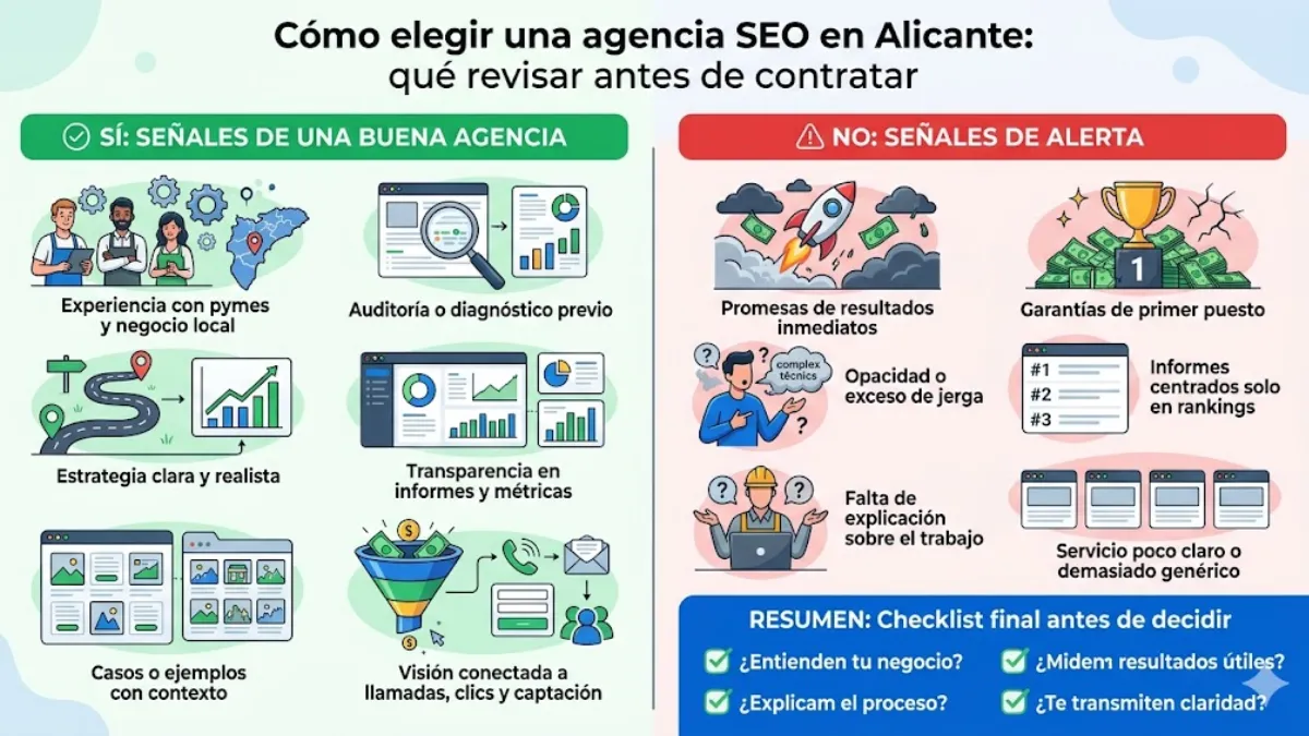 qué revisar antes de elegir una agencia SEO en Alicante