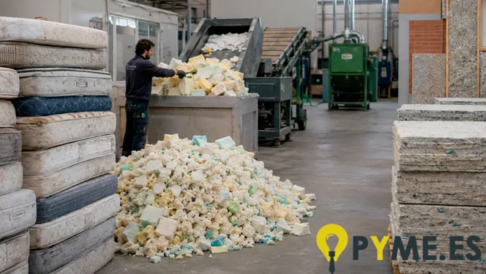 como reciclar colchones usados en aislamiento para construcción
