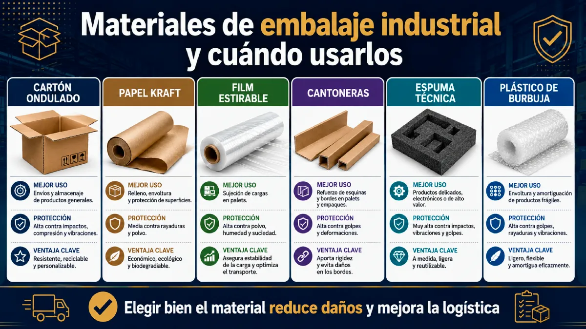 mejores embalajes industriales y cuando usarlos