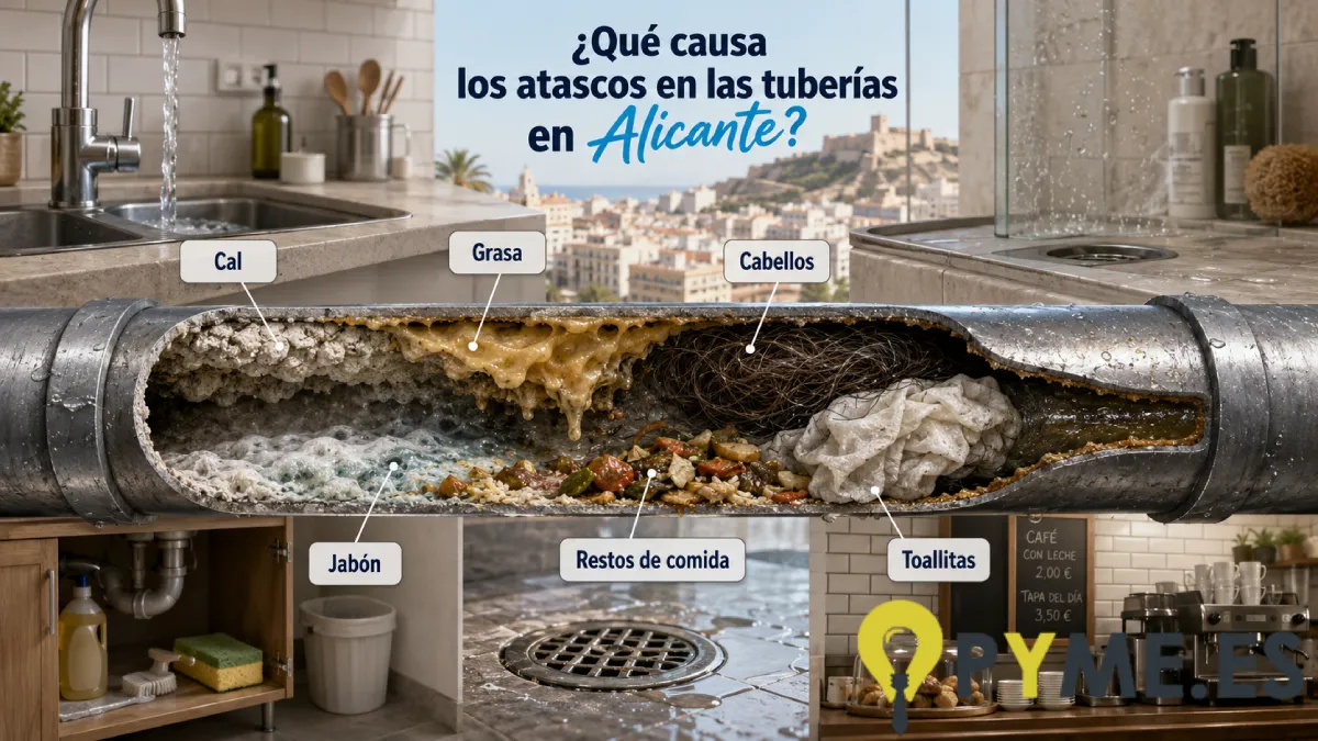 qué causa los atascos en las tuberías de alicante infografía
