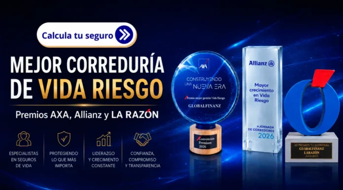 Globalfinanz recibe el Premio Mejor Correduría de Seguros de Vida Riesgo de LA RAZÓN Premio Mejor Correduría de Seguros de Vida Riesgo
