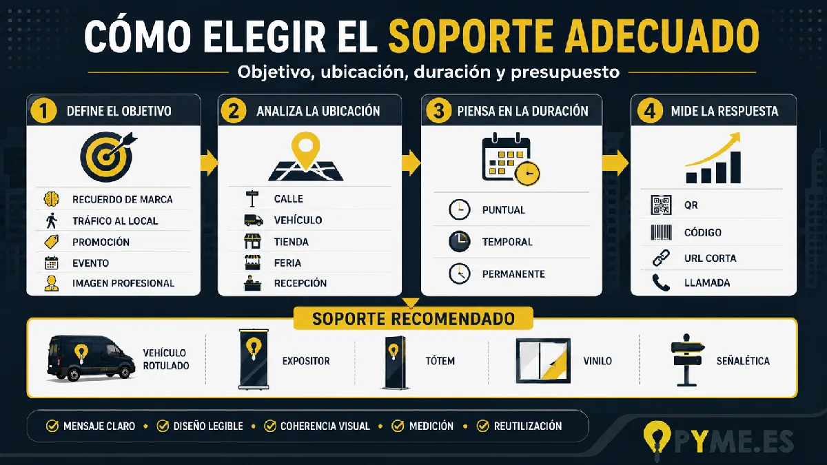 cómo elegir el soporte adecuado infografía