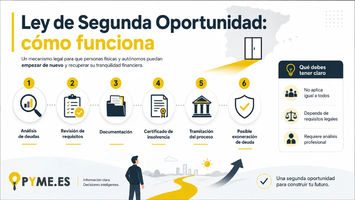ley de segunda oportunidad cómo funciona infografía