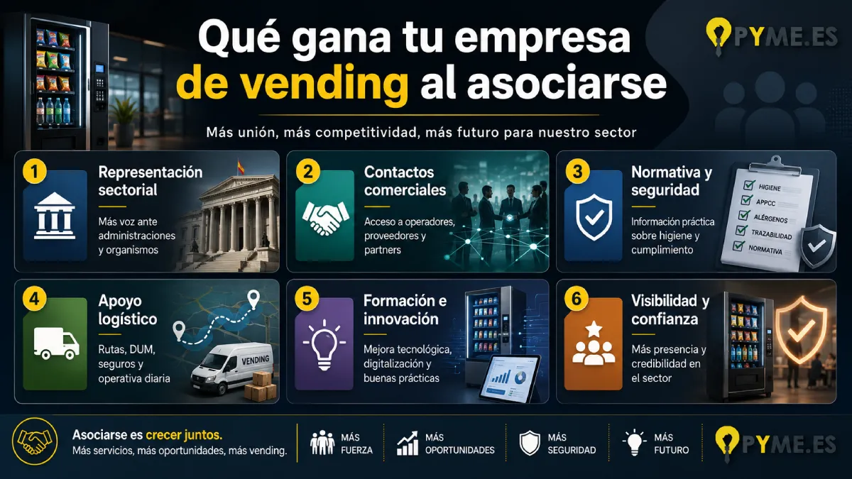 qué gana tu empresa de vending al asociarte infografía