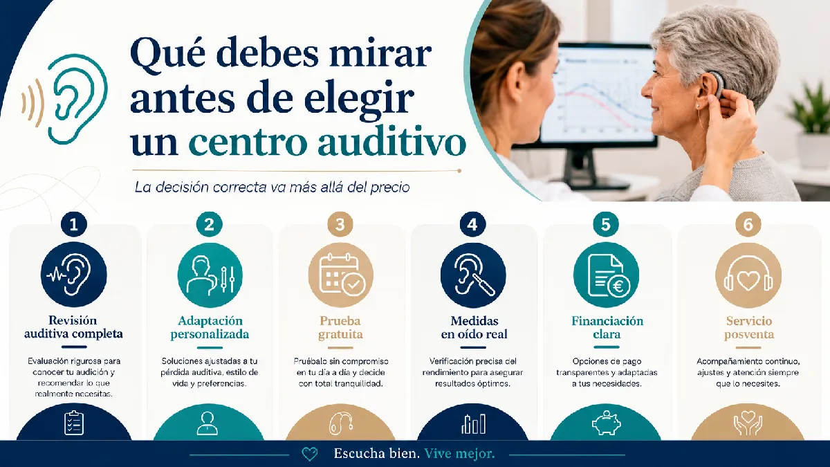 qué mirar antes de elegir un centro auditivo