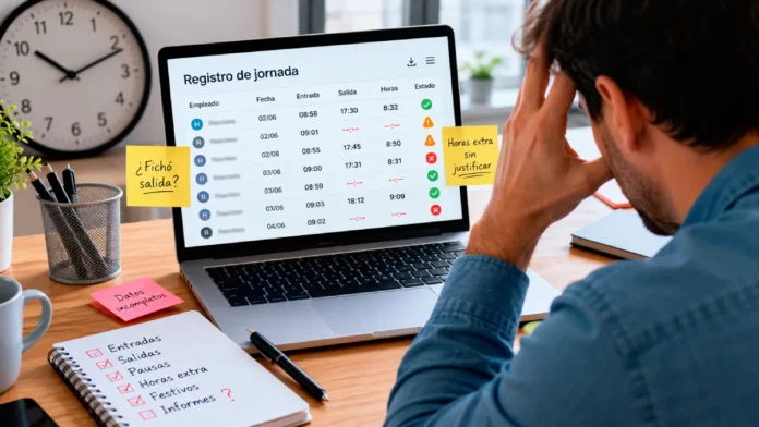 qué errores evitar en el registro de jornada de una pyme ante una inspección
