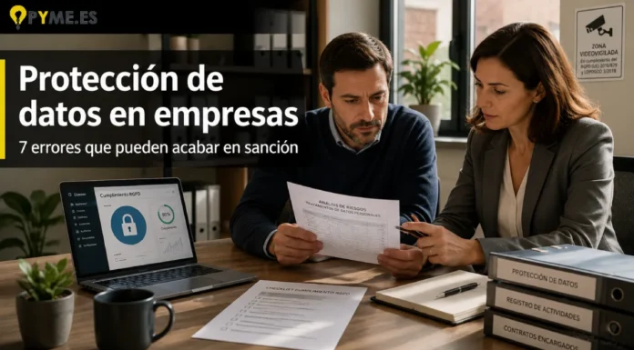 qué errores de protección de datos pueden sancionar a una empresa