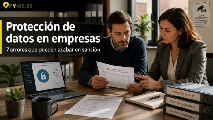 qué errores de protección de datos pueden sancionar a una empresa