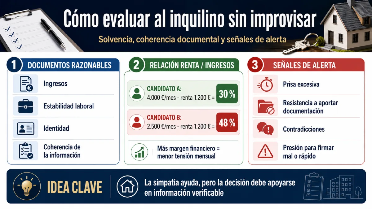 cómo evaluar alinquilino sin improvisar infografía