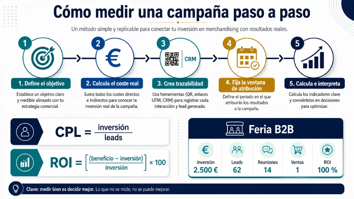 cómo medir una campaña paso a paso infografía