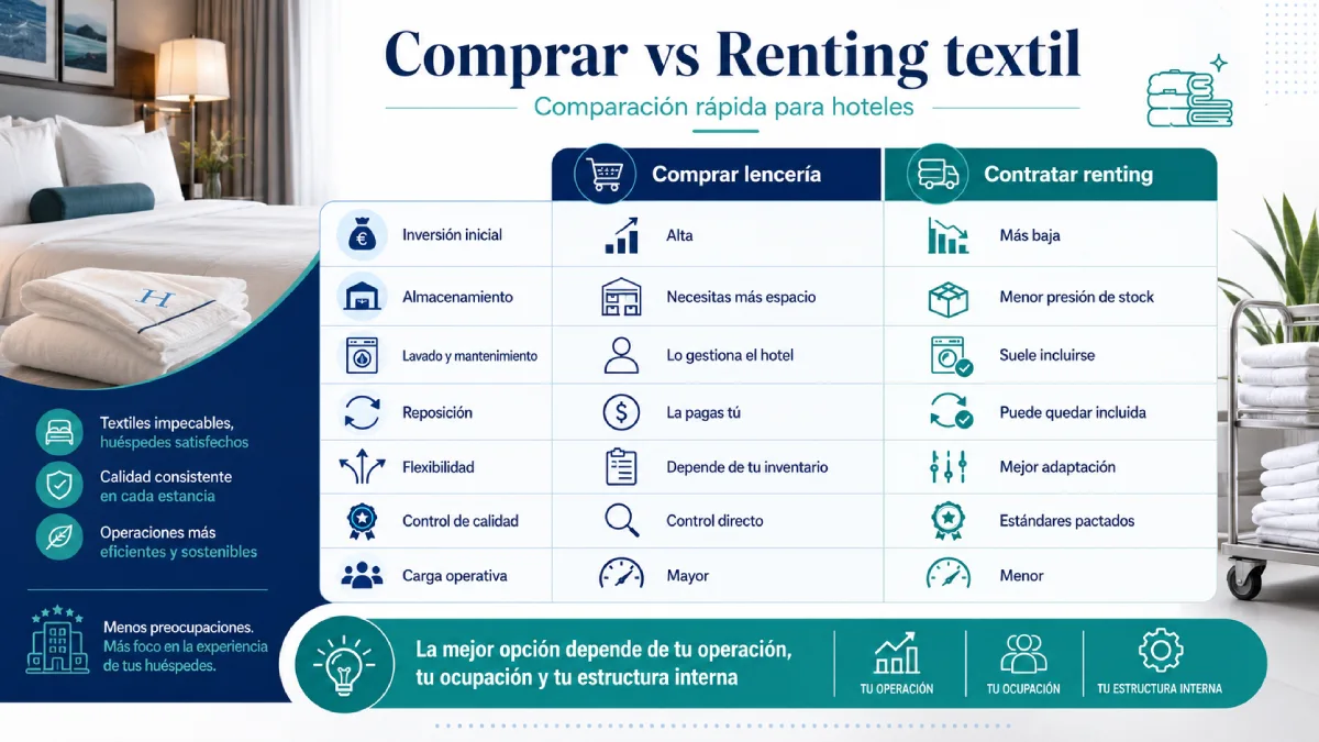 comprar vs reatil textil infografía