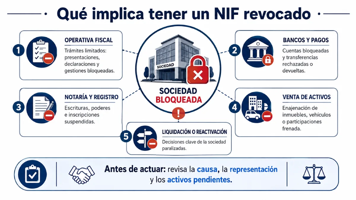 qué implica tener un nif revoado infografía