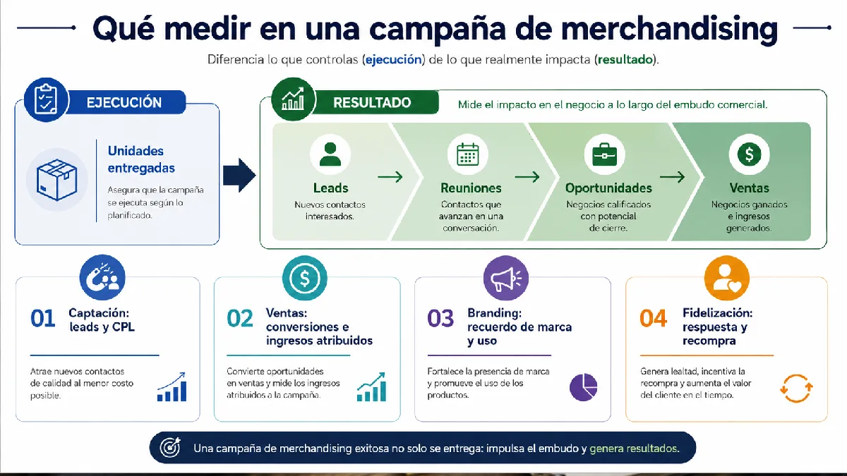qué medir en una campaña de merchandising infografía